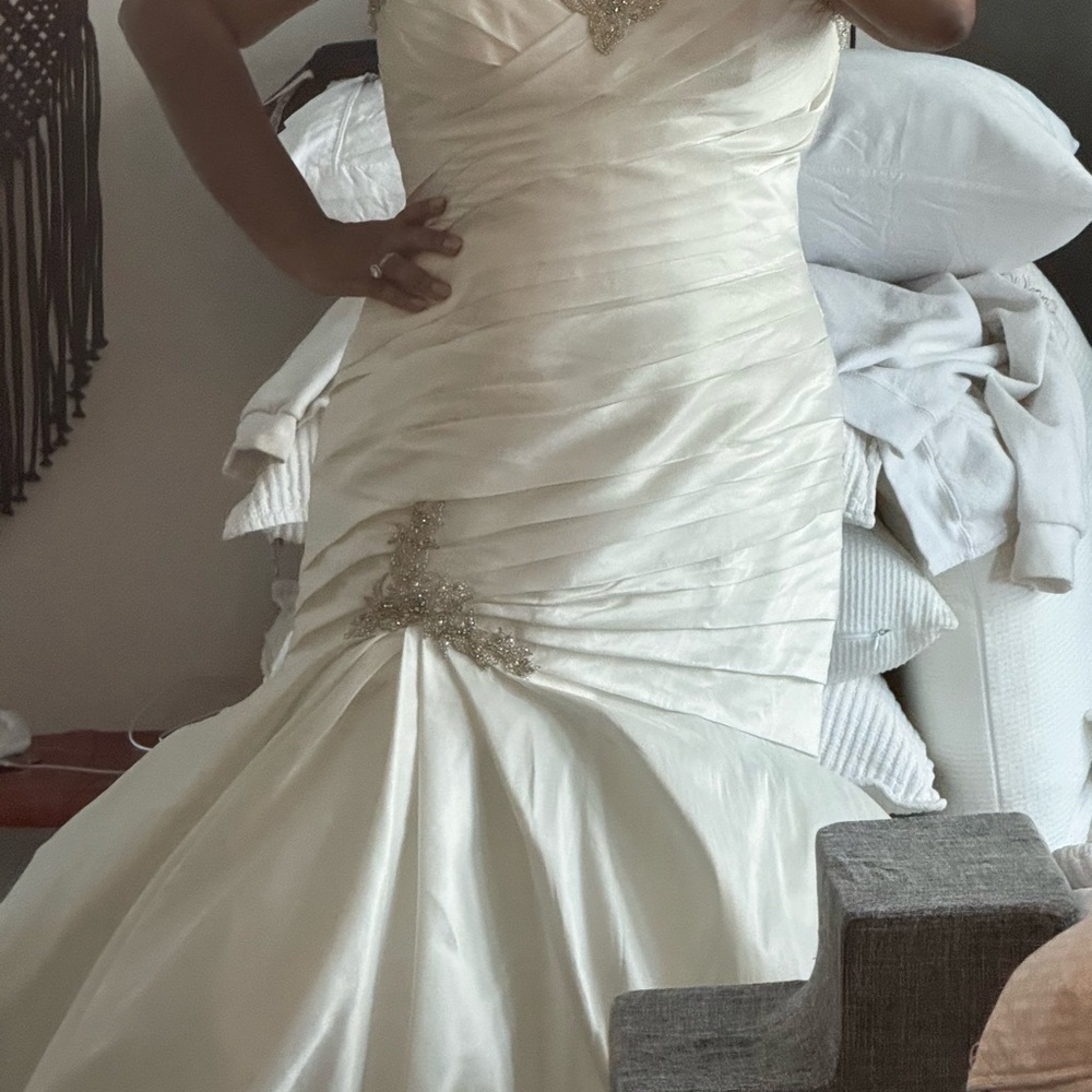 Enzoani Magnolia Wedding Dress with veil and sash - Picture 6 of 10